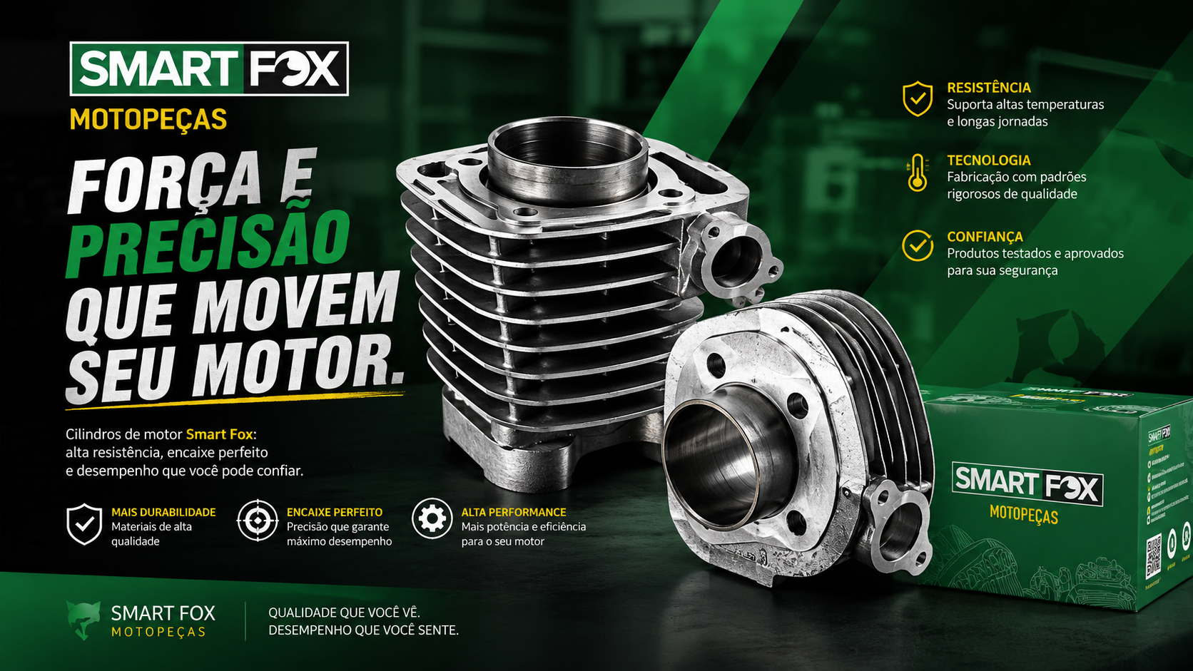 Smart Fox — cilindros de motor, força e precisão